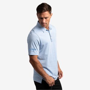 Travis Mathew x Hard Rock Zinnia Collar Stay Polo in Light Blue