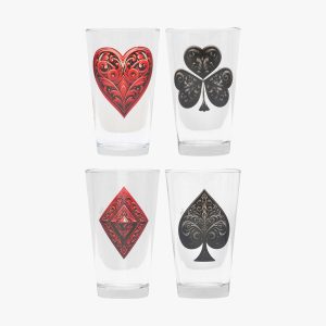 Casino Card Suit Pint Set